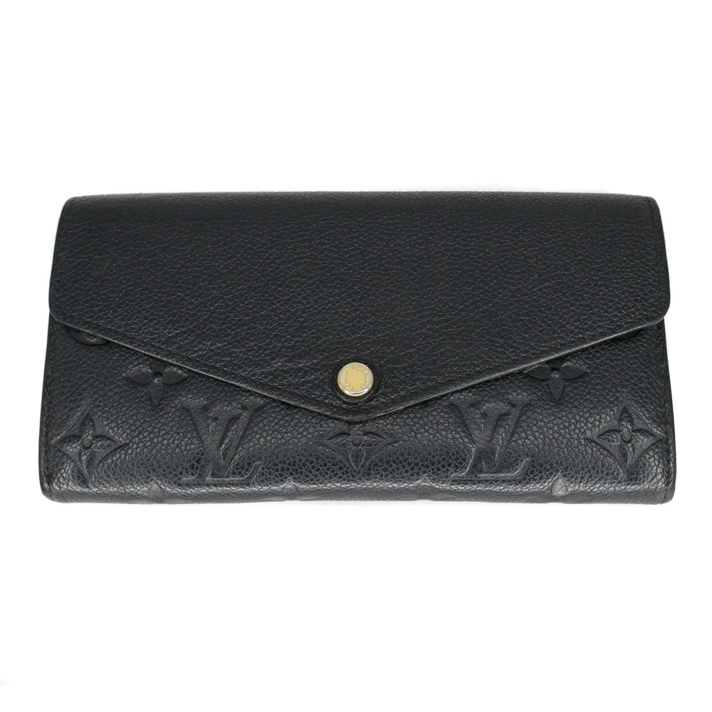 Louis Vuitton Portefeuille Sarah Monogram Empreinte Wallet Leather Noir Black